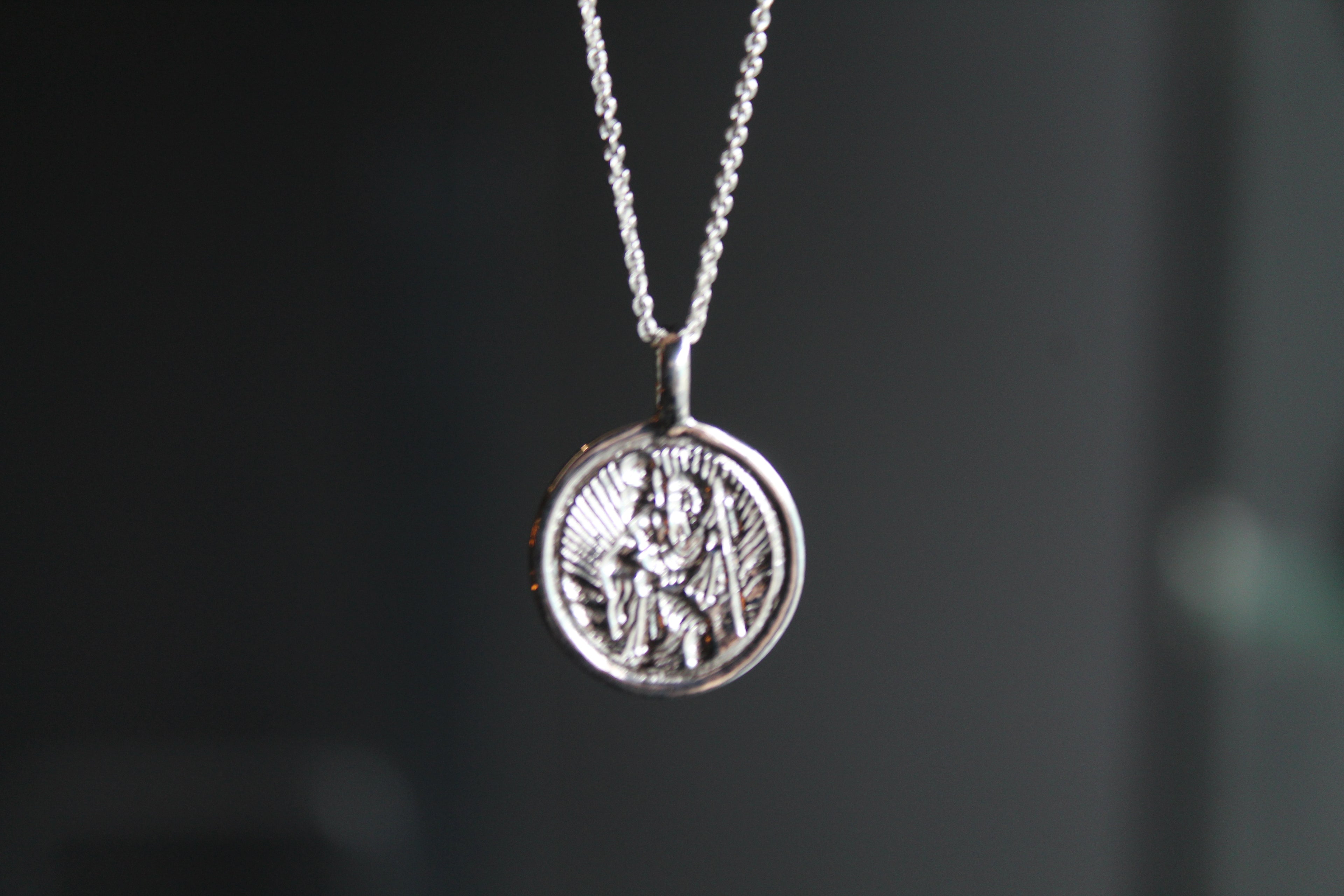 Silver St Christopher with Chain