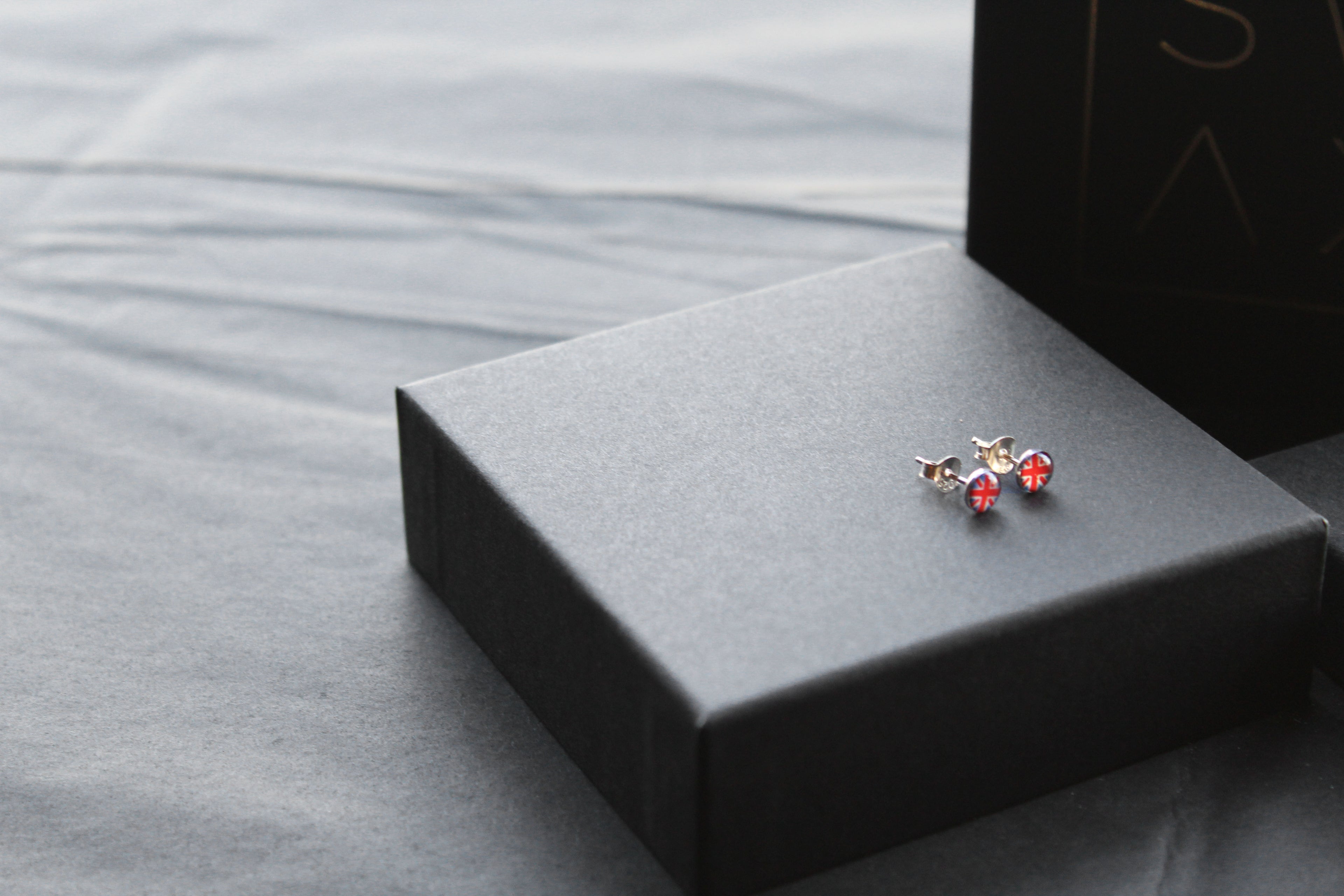 Silver Union Jack Studs