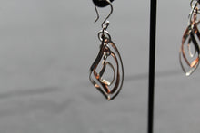 Load image into Gallery viewer, Silver and Copper Windchime Earrings
