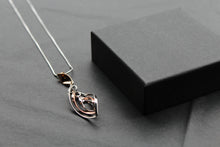 Load image into Gallery viewer, Silver and Copper Windchime Pendant with 16-18&quot; Silver Chain

