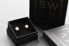 Load image into Gallery viewer, Simple Silver Pearl Studs
