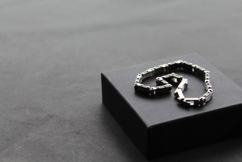 Skinny Steel Link Bike Chain Bracelet