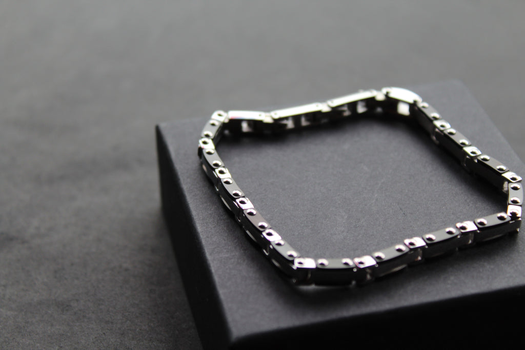 Skinny Steel Link Bike Chain Bracelet