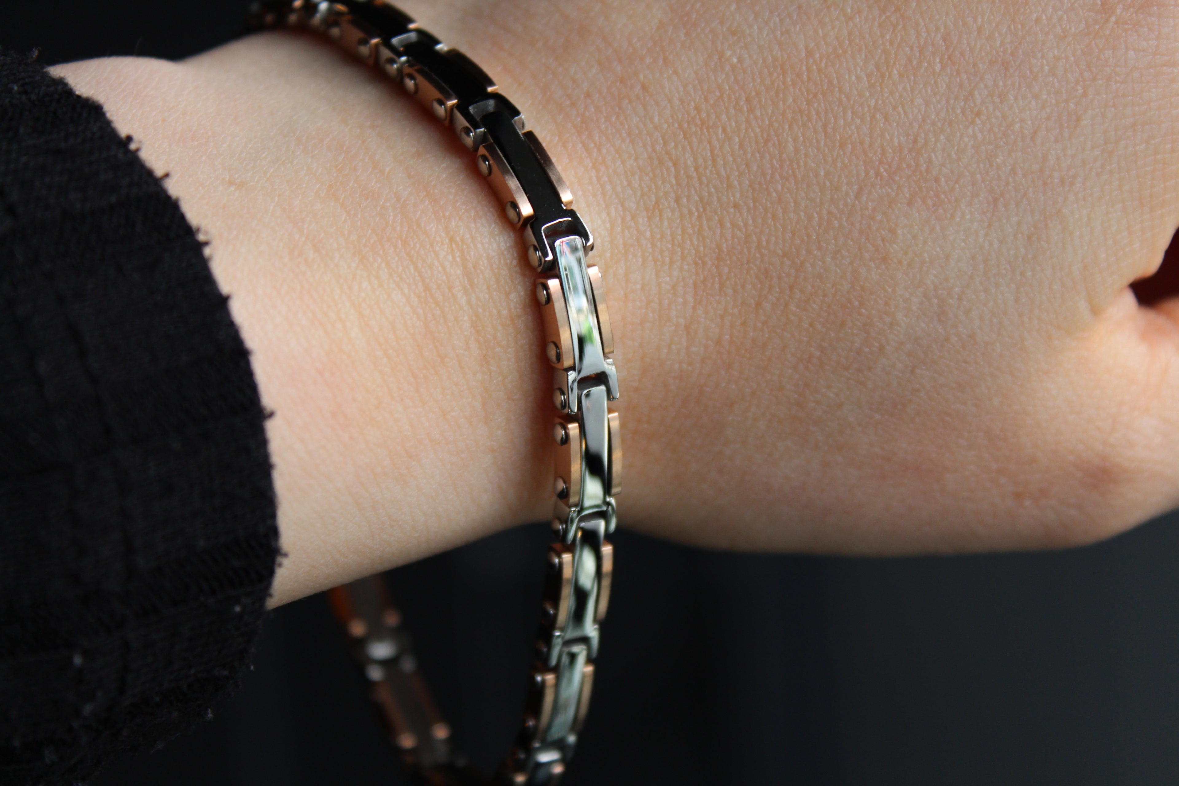 Skinny Steel Link Bike Chain Bracelet