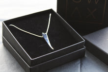 Load image into Gallery viewer, Small Curved Silver Heart Pendant Necklace
