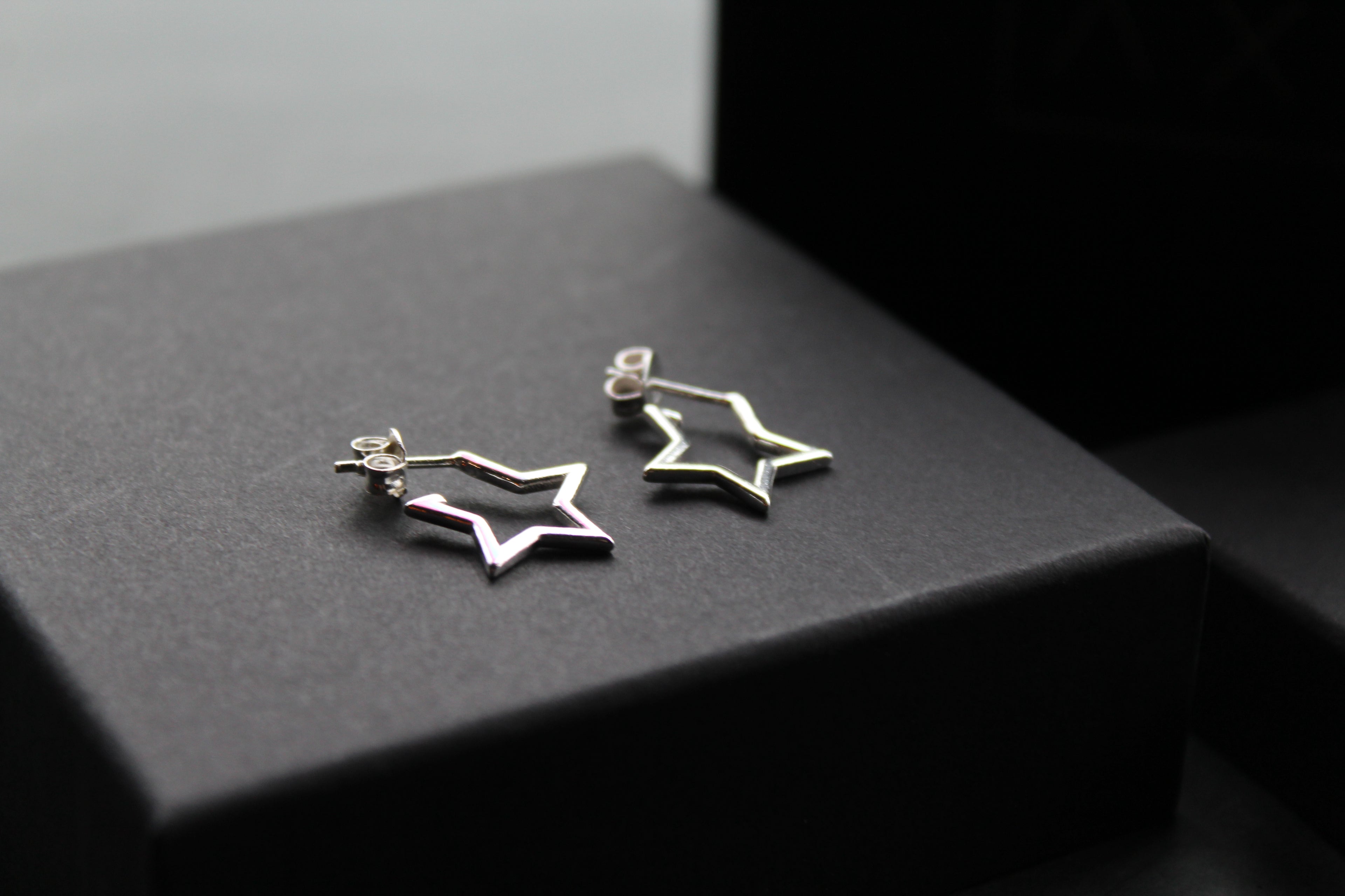 Small Plain Open Star Stud Hoops