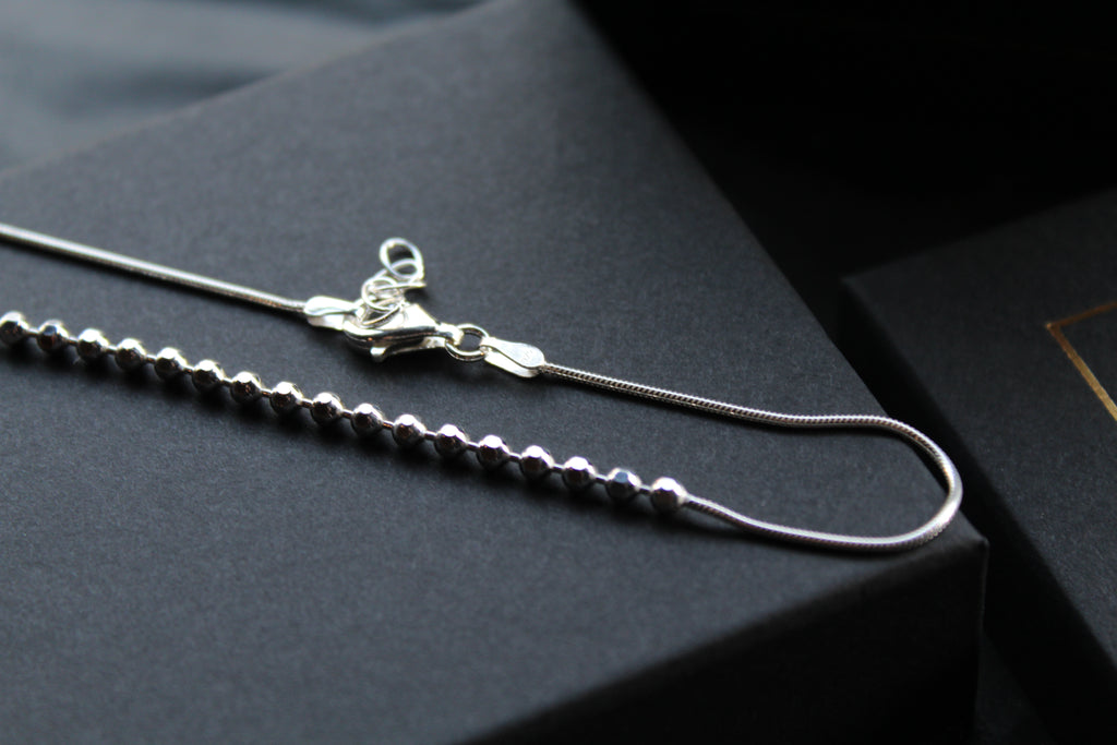 Snake Chain Anklet with Beads