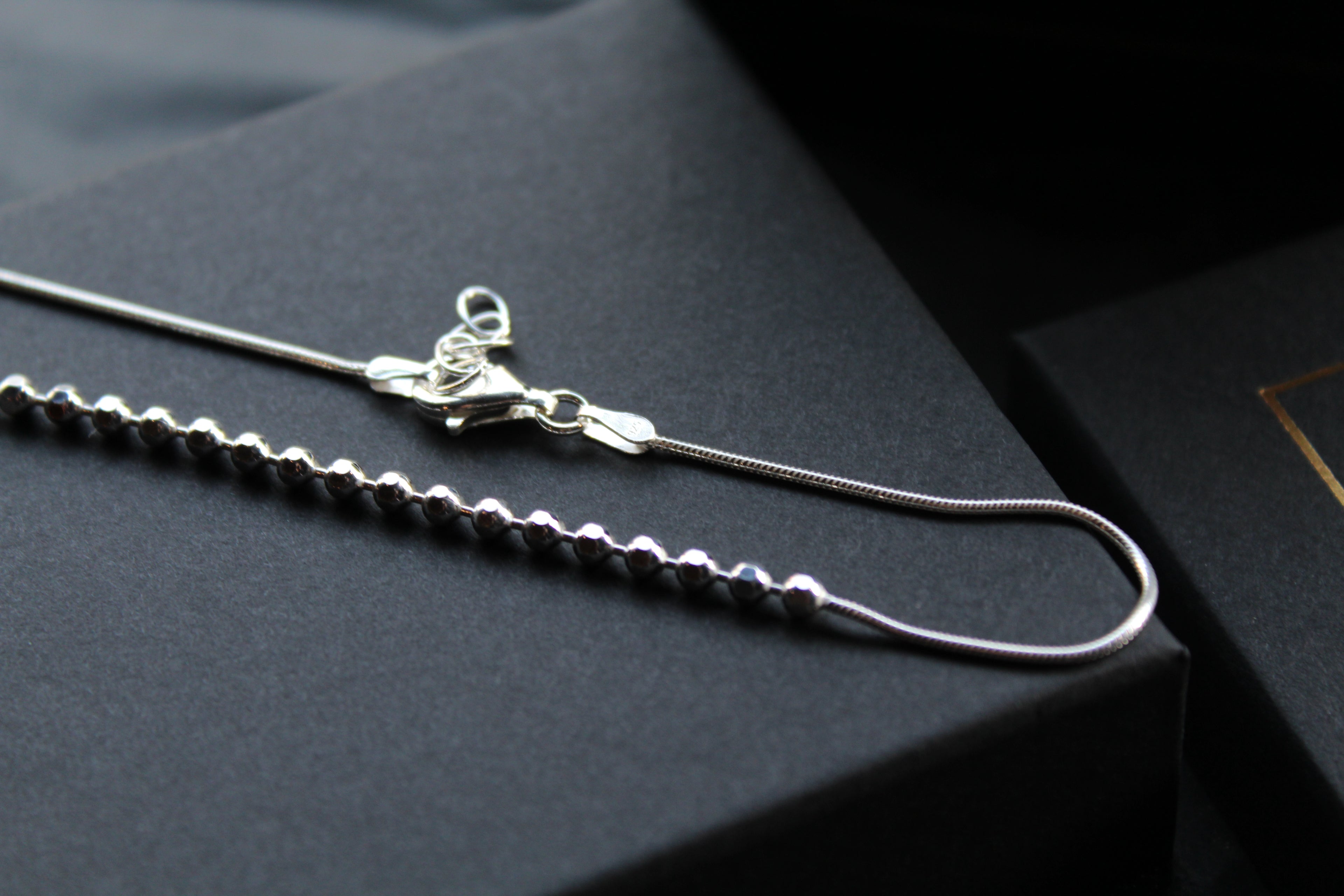 Snake Chain Anklet with Beads
