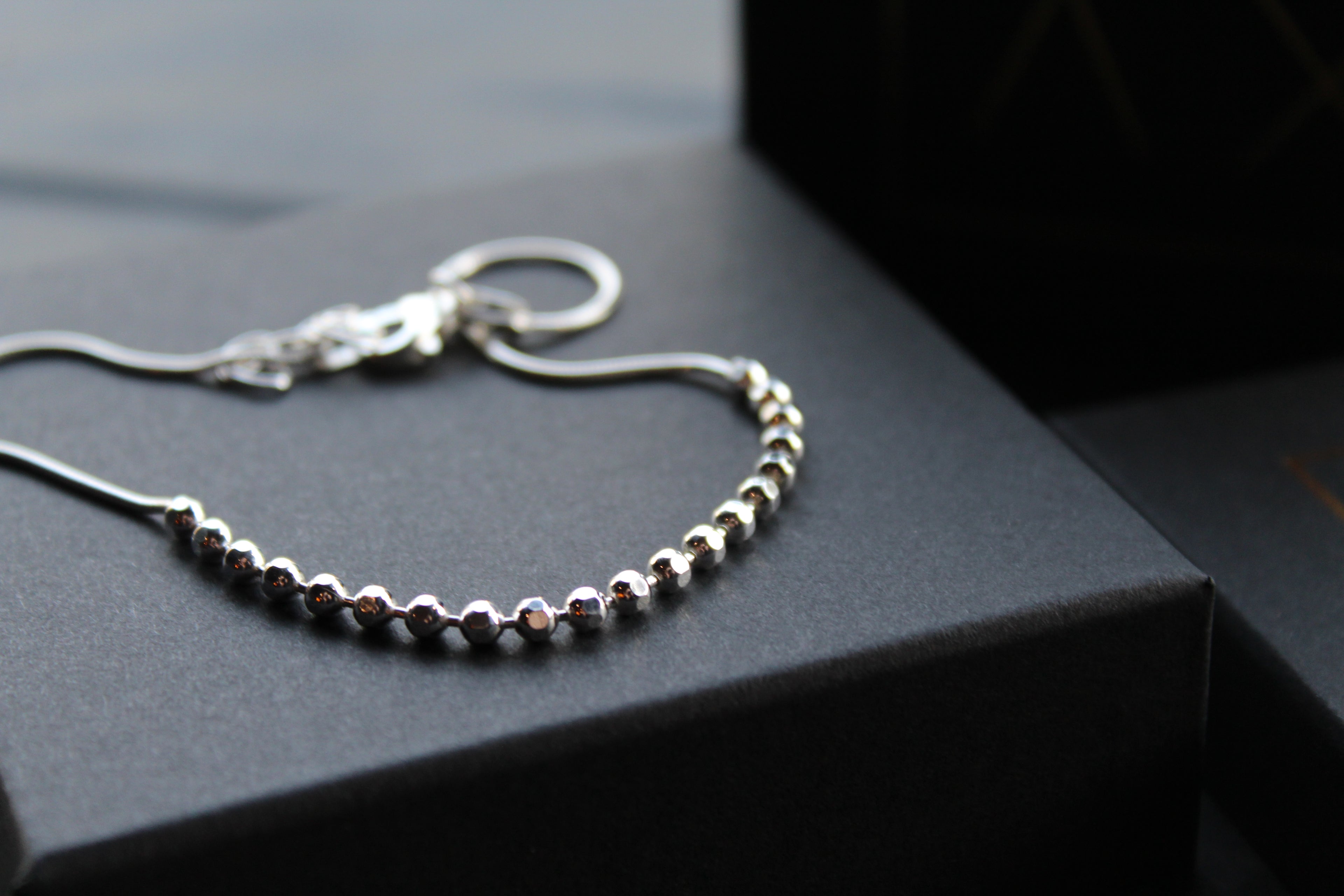 Snake Chain Anklet with Beads