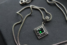 Load image into Gallery viewer, Square Cubic Zirconia Marcasite Necklaces
