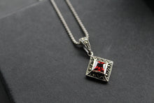 Load image into Gallery viewer, Square Cubic Zirconia Marcasite Necklaces
