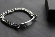 Load image into Gallery viewer, Stainless Steel Matte &amp; Polished ID Bracelet
