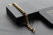 Load image into Gallery viewer, Stainless Steel Cuban Style with Gold IP Bracelet Width 8.5mm

