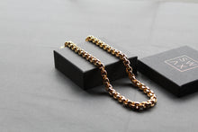 Load image into Gallery viewer, Stainless Steel Cuban style Chain with Gold IP Necklace Width 8.5mm

