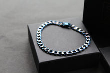 Load image into Gallery viewer, Steel Bracelet with Matte and Polished Sapphire Blue IP
