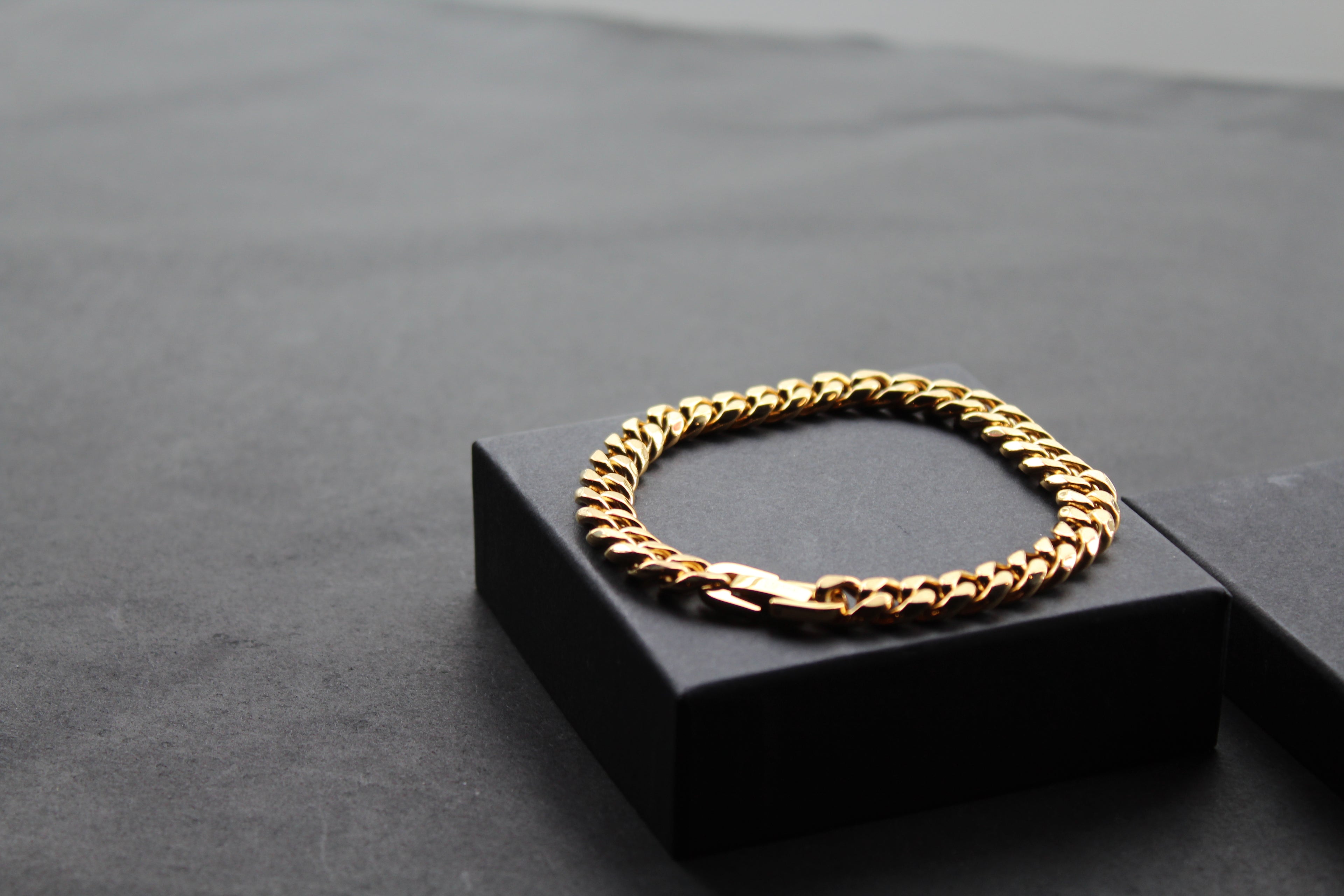 Steel Bracelet with Yellow Gold IP