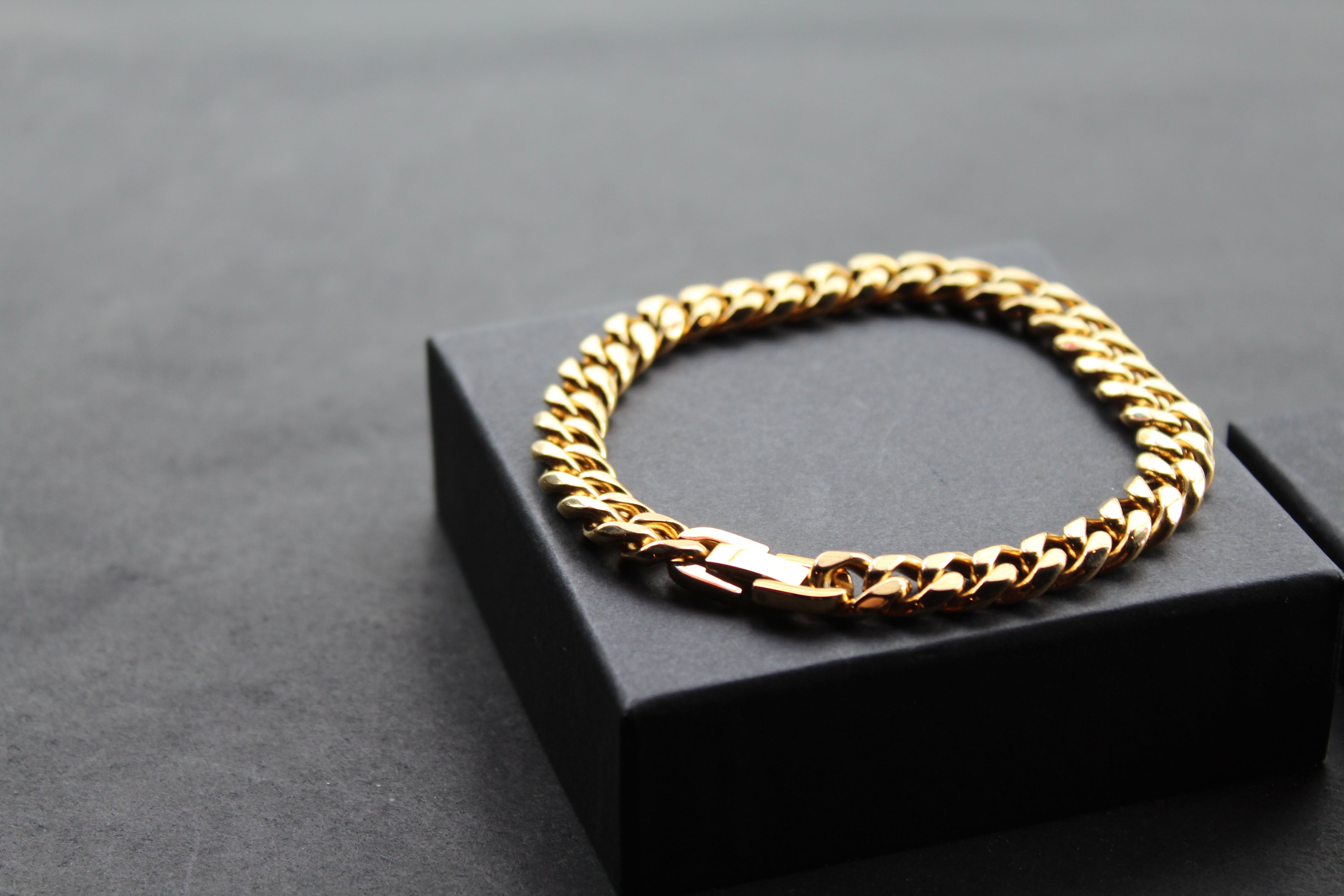 Steel Bracelet with Yellow Gold IP