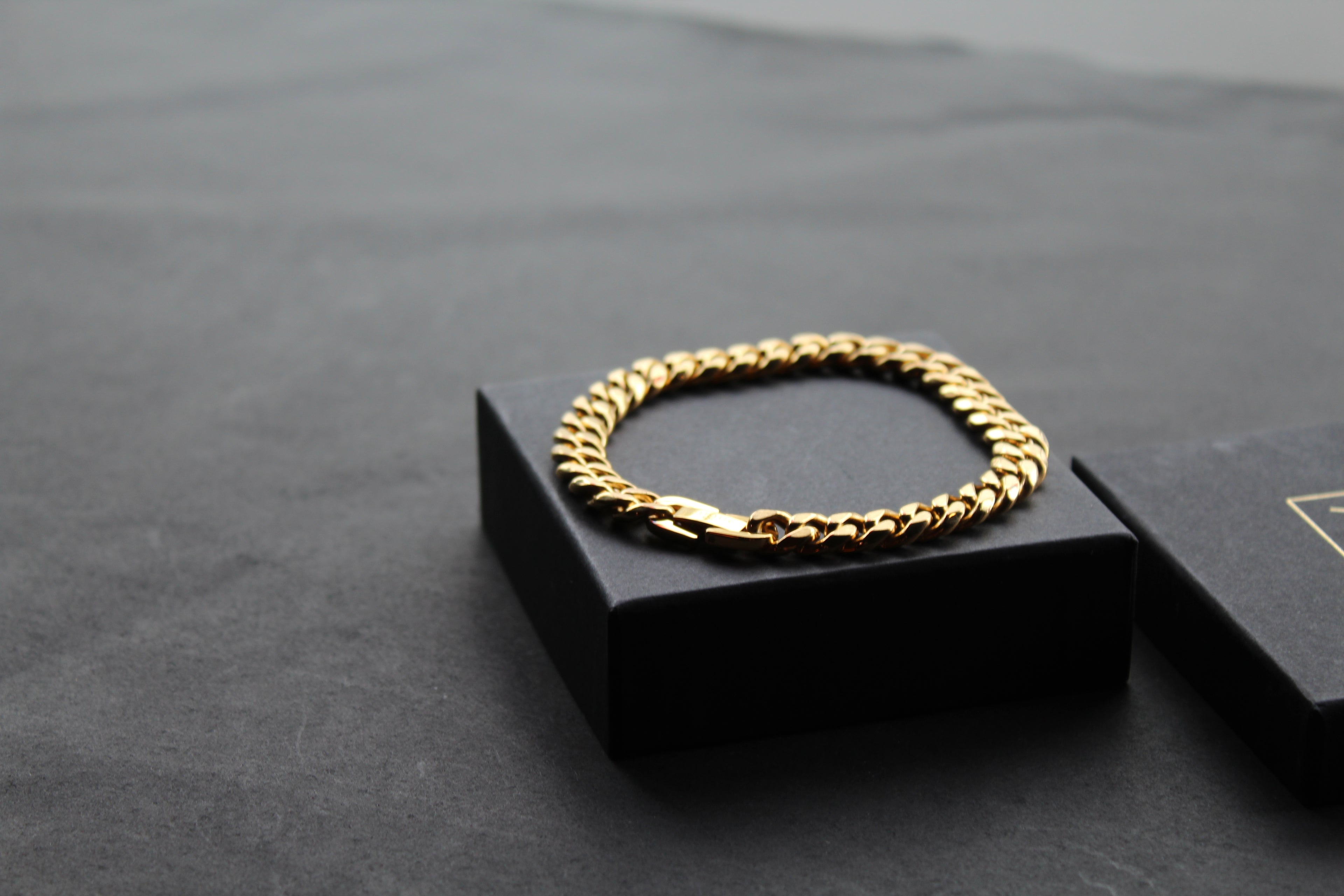 Steel Bracelet with Yellow Gold IP