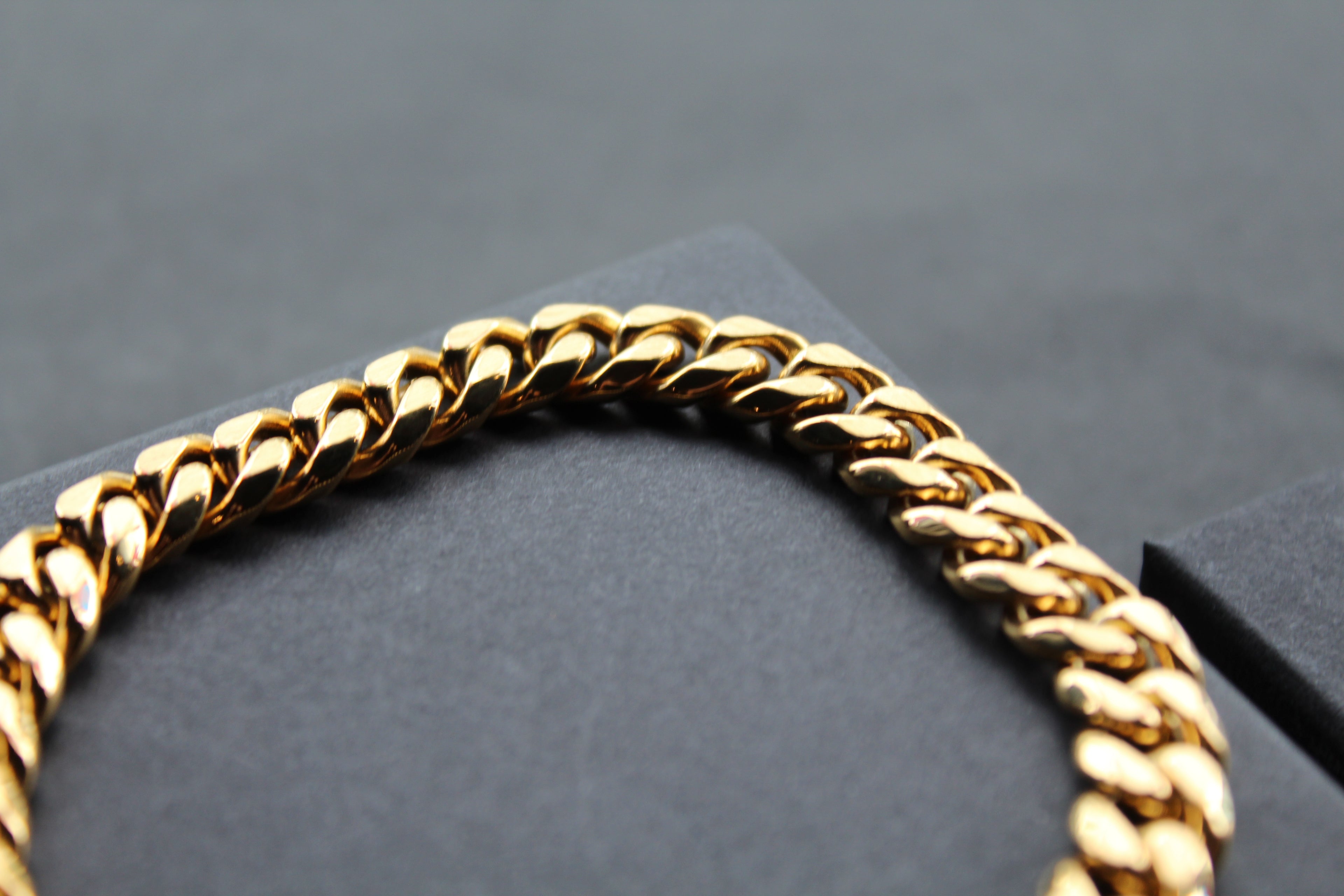 Steel Bracelet with Yellow Gold IP