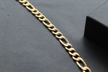 Load image into Gallery viewer, Steel Figaro Chain with Yellow Gold IP
