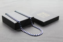 Load image into Gallery viewer, Steel Chain with Matte and Polished Sapphire Blue IP
