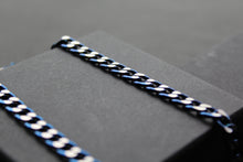 Load image into Gallery viewer, Steel Chain with Matte and Polished Sapphire Blue IP
