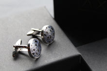 Load image into Gallery viewer, Steel Paisley Style Cufflinks

