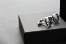 Load image into Gallery viewer, Steel Paisley Style Cufflinks
