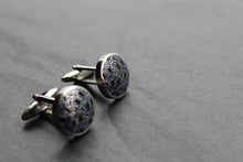 Load image into Gallery viewer, Steel Paisley Style Cufflinks
