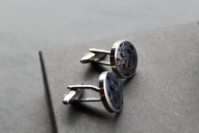 Load image into Gallery viewer, Steel Paisley Style Cufflinks
