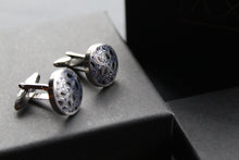 Load image into Gallery viewer, Steel Paisley Style Cufflinks
