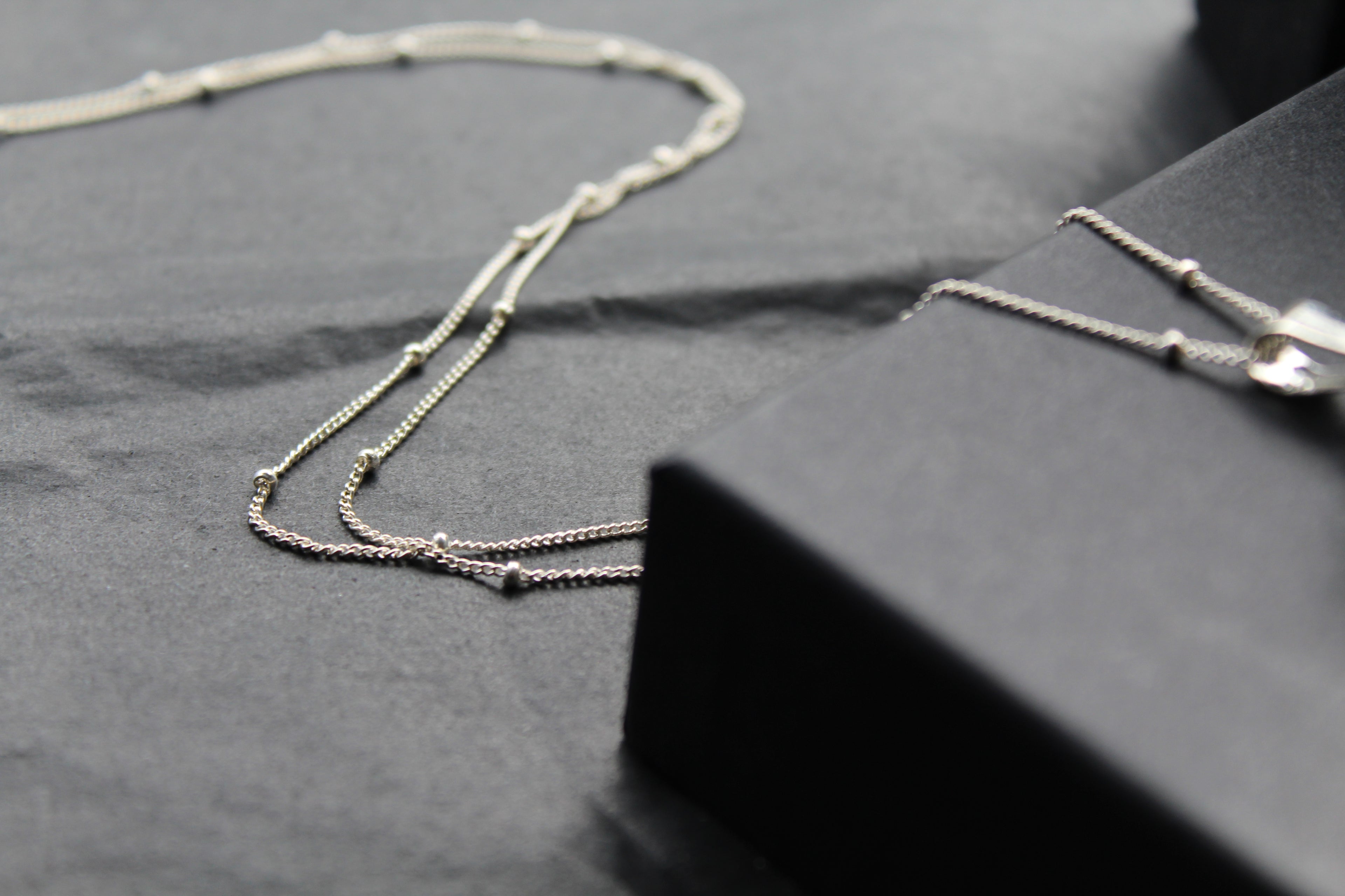 Sterling Silver Green Agate Crystal Long Length Necklace