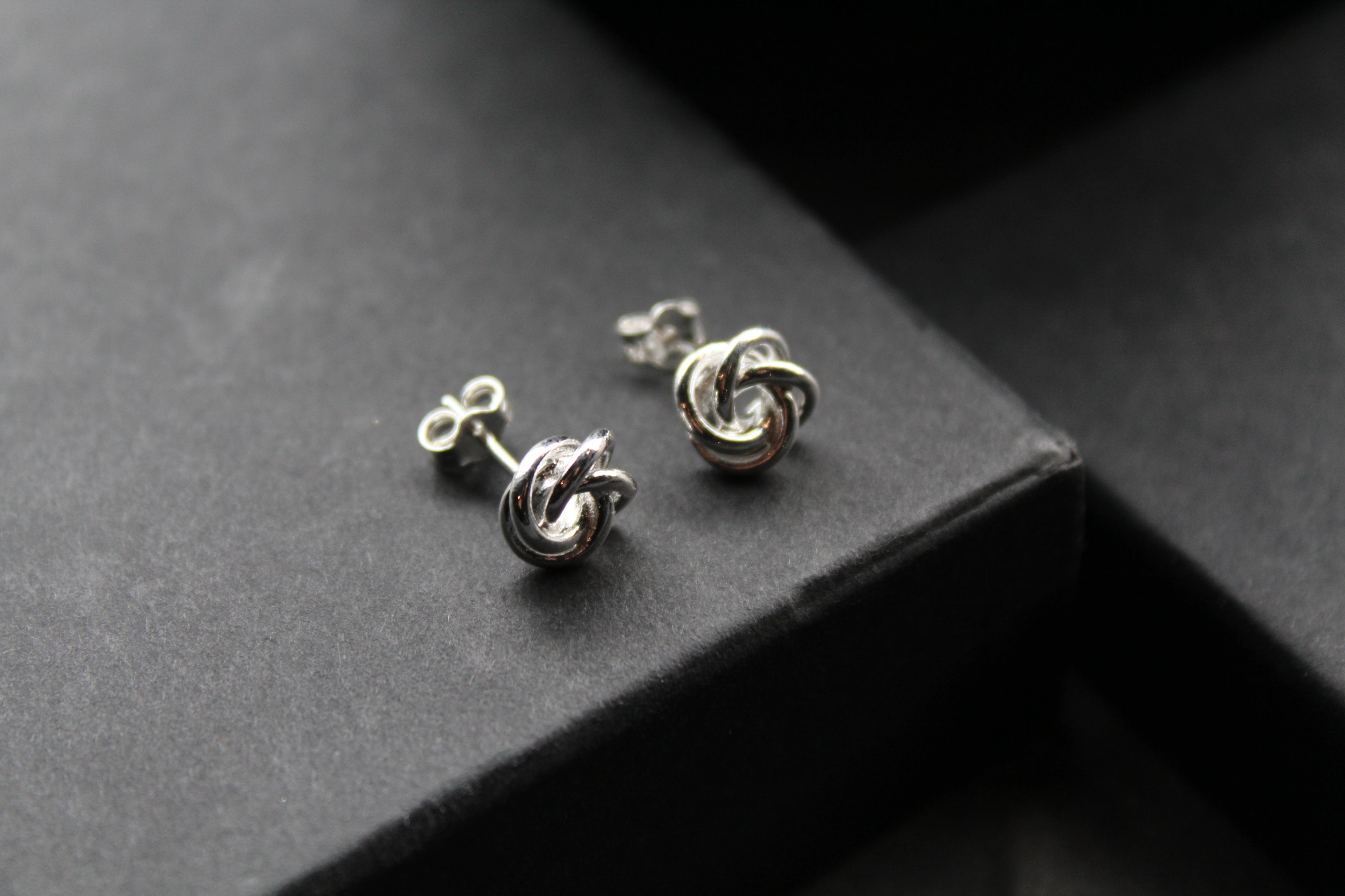 Sterling Silver Large Knot Studs