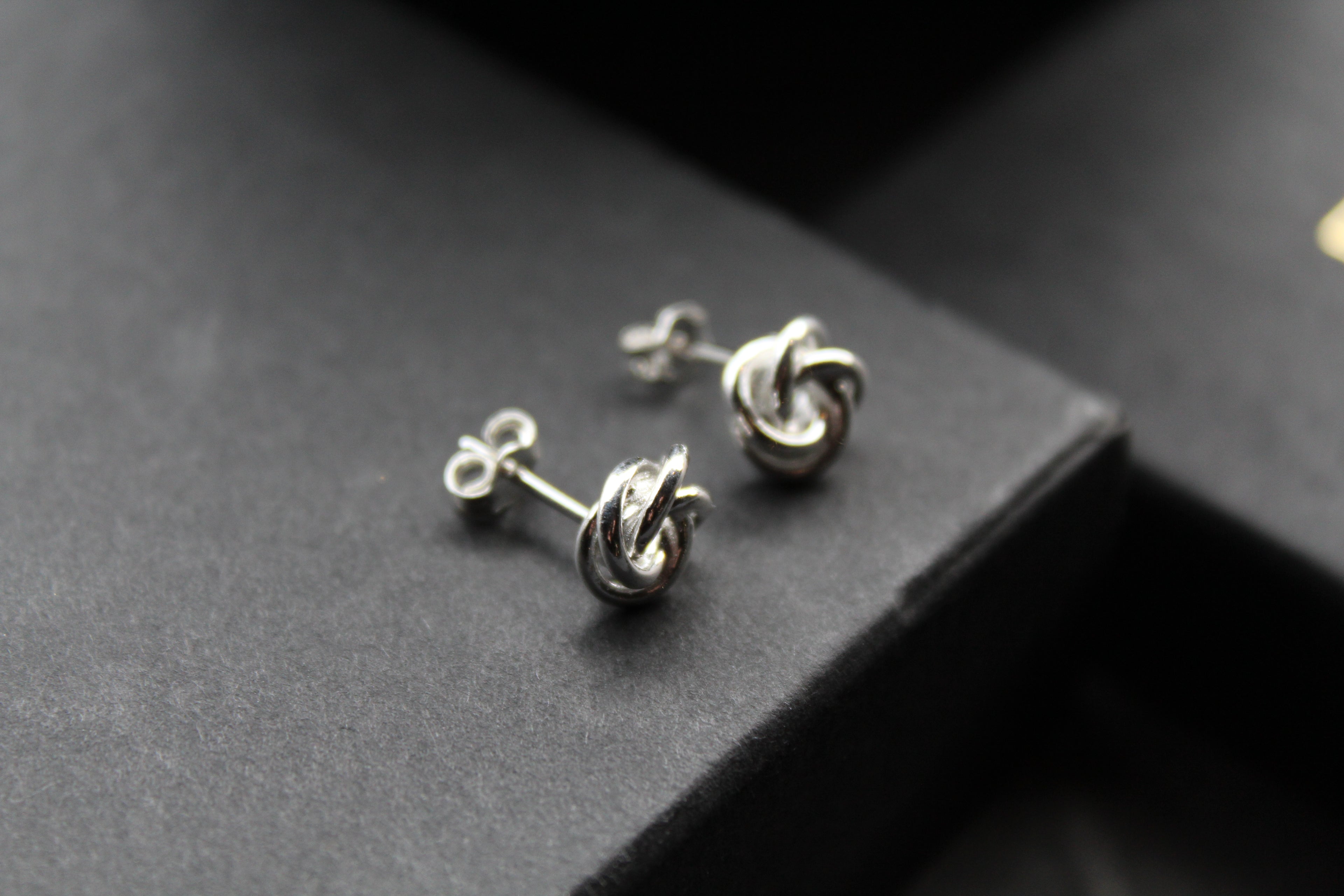 Sterling Silver Large Knot Studs