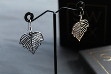 Load image into Gallery viewer, Sterling Silver Wide Leaf Earrings
