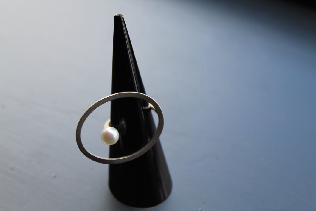 Designer Freshwater Floating Pearl Ring