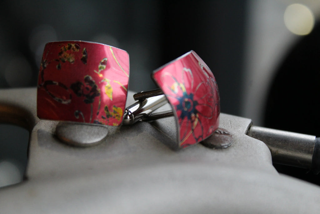 Aluminium Cufflinks - Swax Jewellery Barmouth