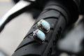 Sterling Silver Marcasite Opal Stud Earring