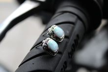 Load image into Gallery viewer, Sterling Silver Marcasite Opal Stud Earring
