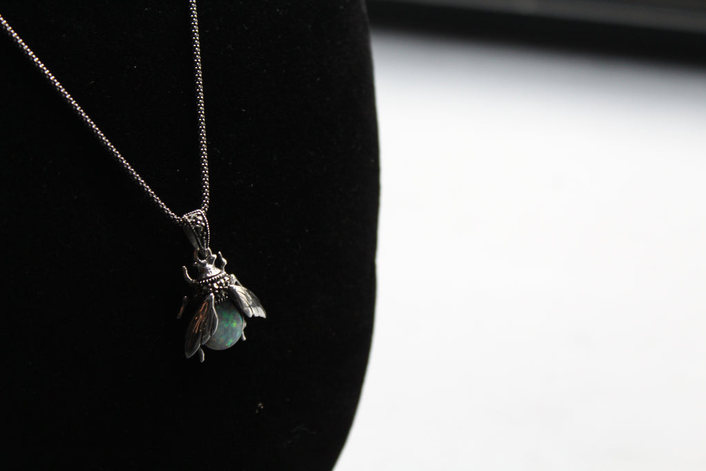 Marcasite Beetle Pendant
