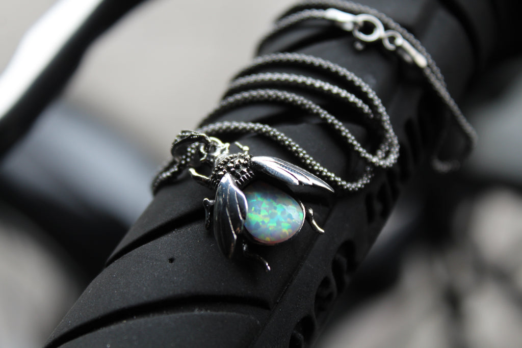 Marcasite Beetle Pendant