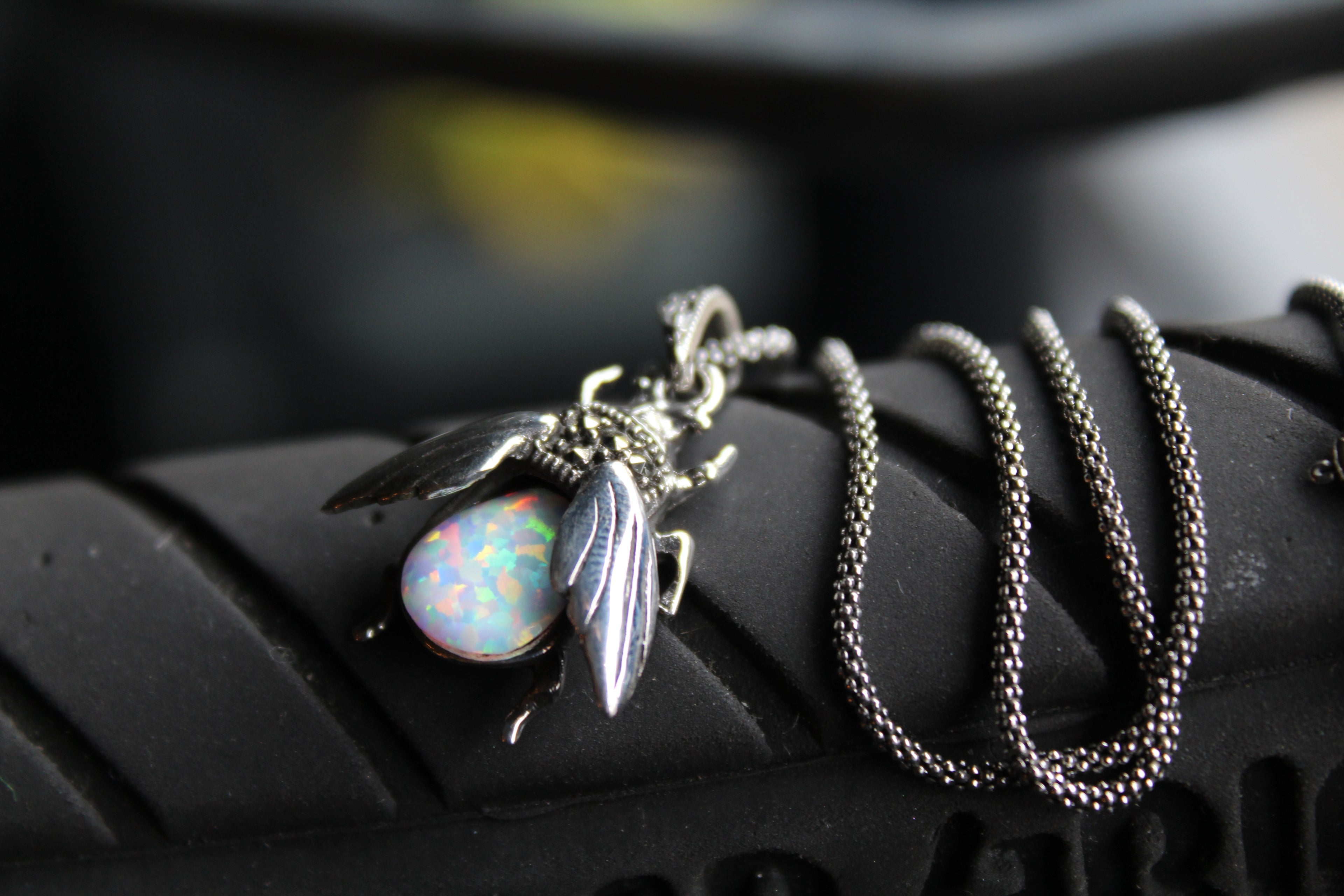 Marcasite Beetle Pendant