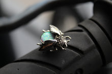 Load image into Gallery viewer, Marcasite Beetle Brooch with Opal
