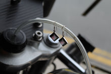 Load image into Gallery viewer, Marcasite Square Opal Drop Earring
