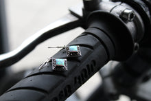 Load image into Gallery viewer, Marcasite Square Opal Drop Earring
