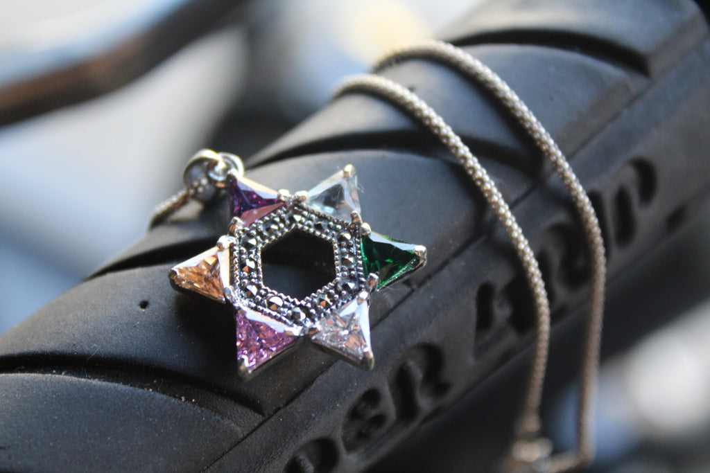 Star Of David Marcasite Pendant