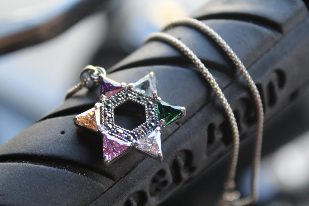 Star Of David Marcasite Pendant