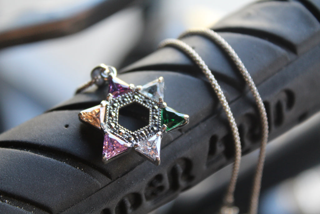Star Of David Marcasite Pendant