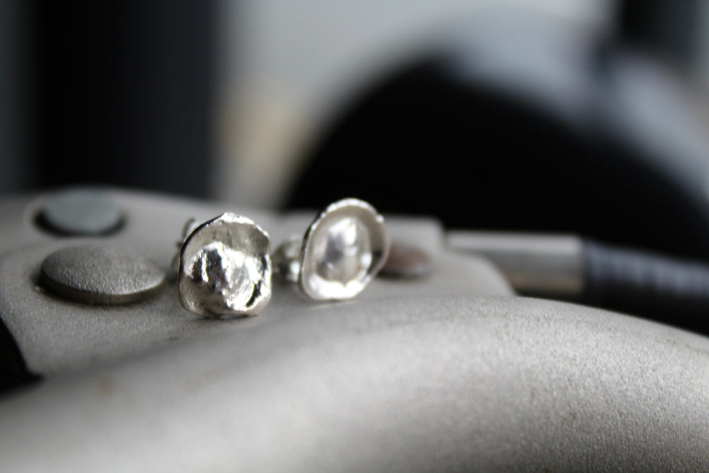 Silver Rain Drop Stud