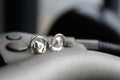 Silver Rain Drop Stud